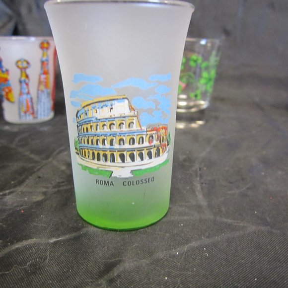 VINTAGE SOUVENIR SMALL GLASSES FROM OTHER COUNTRIES SET OF 5, BUY 1 OR ALL $5EA - Picture 8 of 10